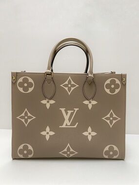 Louis Vuitton Taupe Monogram OnTheGo Tote MM